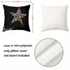 Leopard Star Pattern Black Cushion Covers Set Of 4 Polyester pillowcase, sofa decorative cushion cov Headboard Pillow