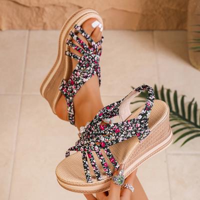 Мода 2025 Лето Новые Женские Плоские Сандалии Уличные Модные На Танкетке Толстая Подошва Увеличивающие Рост Женские Туфли Сандалии