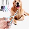 Ножницы для ухода за собаками, кошками, 6,69 дюйма, плоские безопасные круглые кончики, ножницы с изогнутым лезвием, острые парикмахерские ножницы от кашля для домашних животных