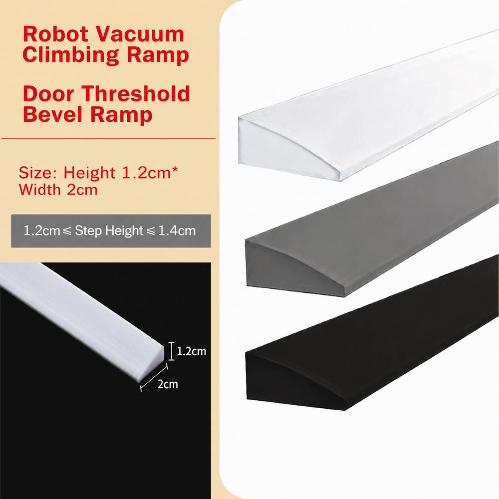 1M Self-adhesive Threshold Ramp Bendable Water Barrier Shock Resistant Door Sill Pad Robot Climbing