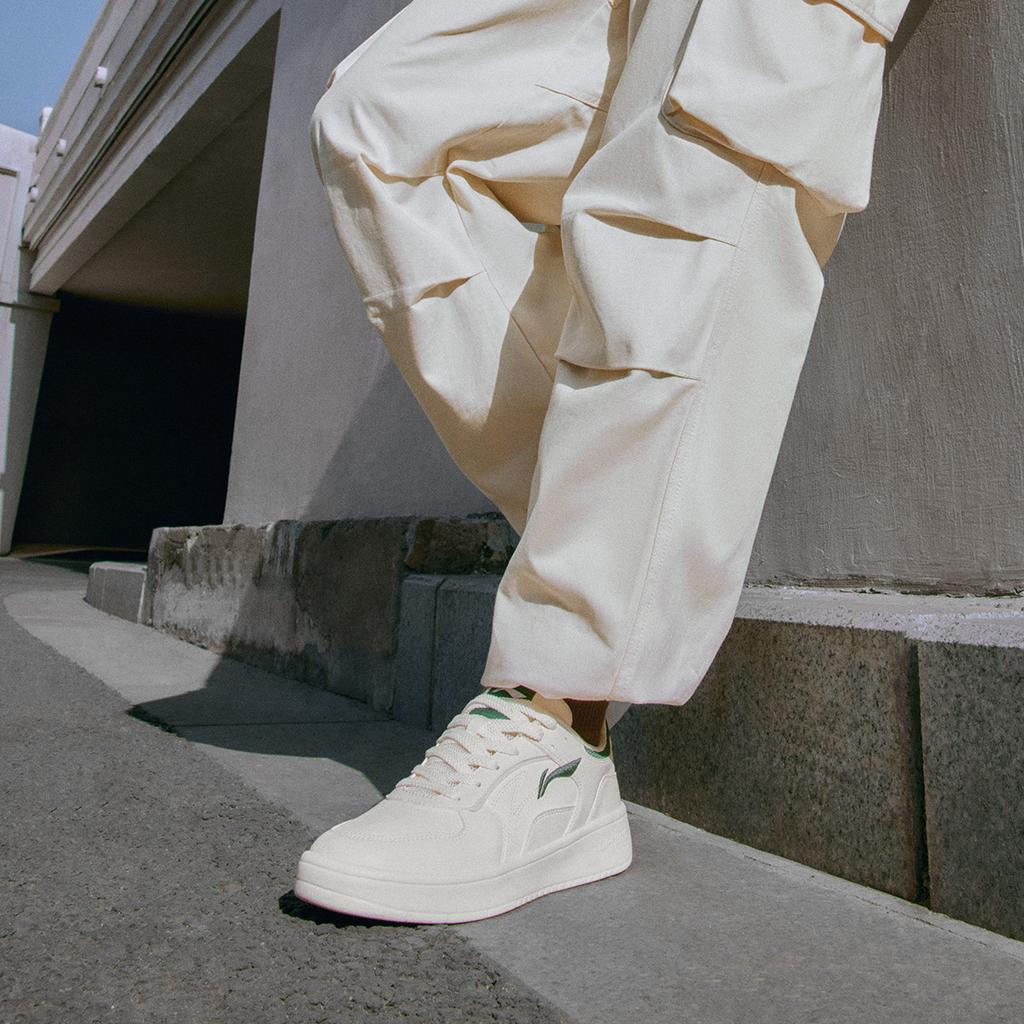 Li Ning Sui Sui Casual Versatile Thick Sole Sneakers Wear Resistant Breathable Non Slip Height Increasing Low Top Skate Shoes Men Sneakers AGCT147-3