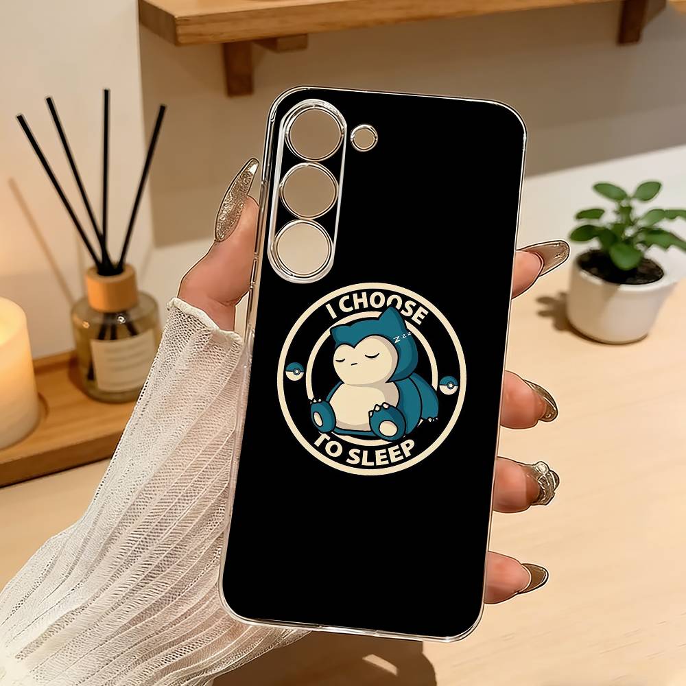 Cute S-Snorlax-x Sleep Phone Case For Samsung A10 A12 A31 A40 A70 Transparent Cover