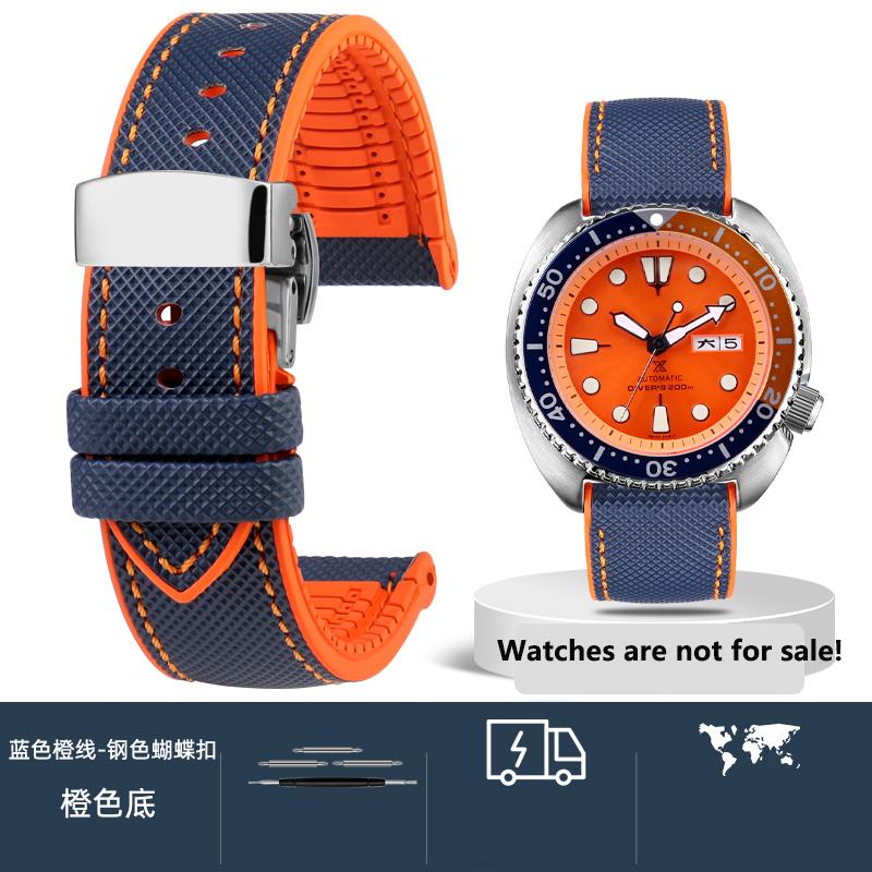 20 мм 21 мм 22 мм 23 мм 24 мм Унисекс Высококачественный нейлоновый ремешок с резиновой нижней частью Водонепроницаемый ремешок для часов для любой марки часов Мужской браслет