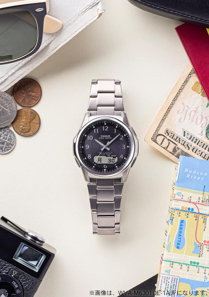 Серебристые часы Casio Wave Ceptor Solar с радиоконтролем WVA-M630D-1A4JF