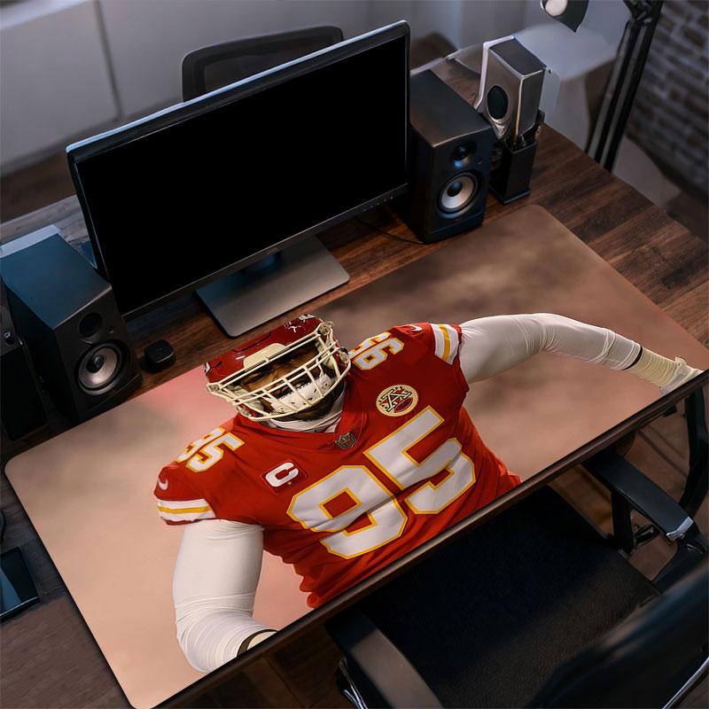 Chris Jones Mouse Pad, Large Gaming Desk Mat, Non-slip XXL Mousepad for Laptop & Tablet, Mini PC Playmat with Stitched Edges