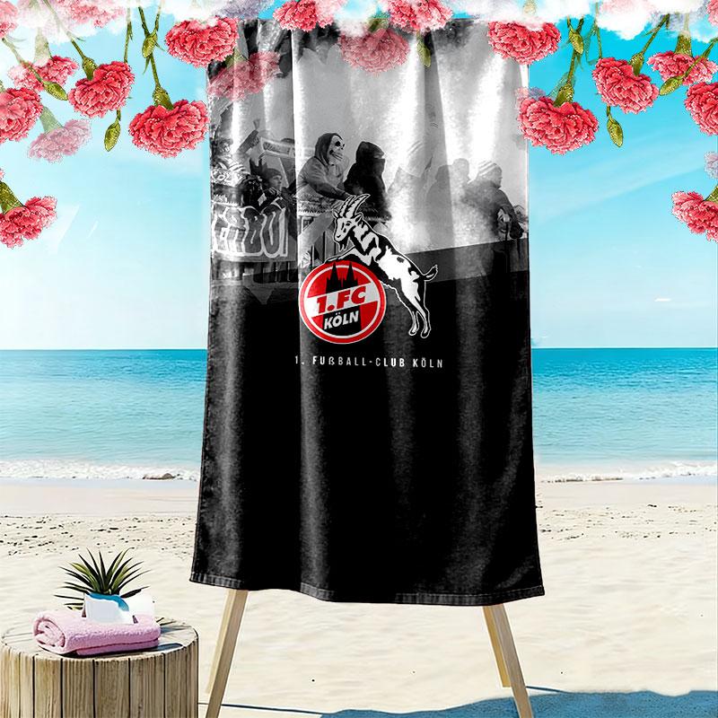 Köln FC Print Beach Towel, Large Soft Quick Dry Towel for Beach Camping Swimming