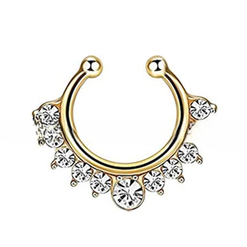 Вакуумное гальваническое покрытие кольцо для носа подкова с магнитом кольцо для носа