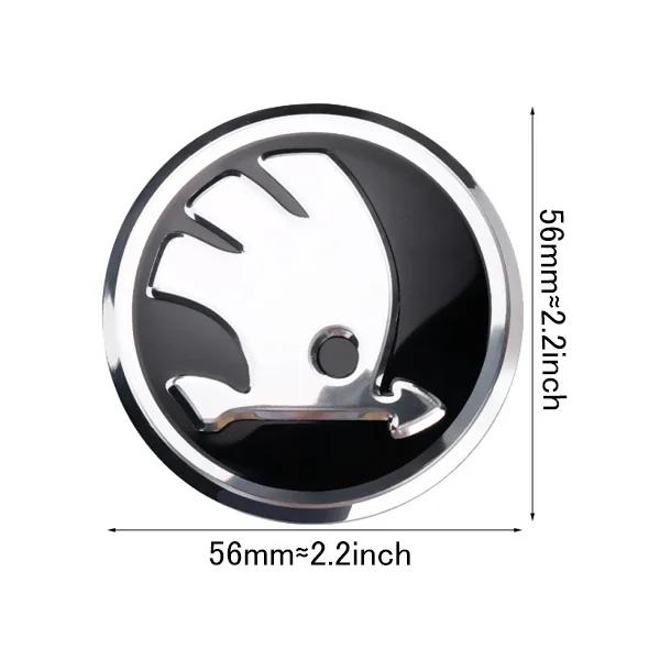 Car Sticker 2025 New 4pcs 56/60mm Car Wheel Center Cover Hub Cap Badge Replacement Sticker for Skoda VRS VII Rapid Fabia Octavia