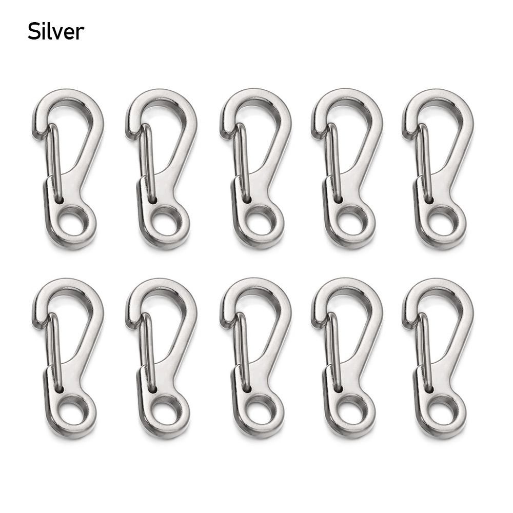 10 шт. Металлический брелок для ключей DIY с разъемным кольцом, застежкой-карабином, карабином, застежкой на шею, пряжкой для сумок и ремешком