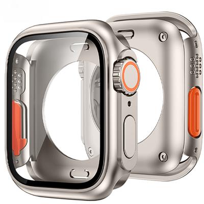 Обновленный чехол для Apple Watch 8 7, 45 мм, защитная пленка для экрана, жесткое закаленное стекло ПК, IWatch Series 4, 5, 6 Se, 44 мм, сменный чехол на Ultra 49 мм