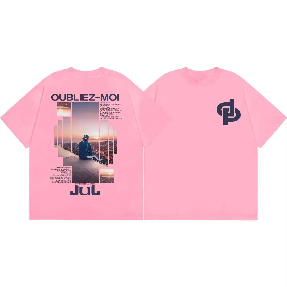 Summer Hot Sale Unisex High Street Vintage Y2K TShirt Rapper Jul 2026 New Album Oubliez Moi Graphic Print Casual Tshirt