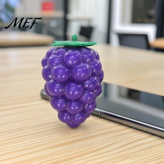 Fruit Squeeze Toy Strawberry Grape Stress Relief Toy, Realistic Sensory Anxiety Relieving Office Desk for Kids Adults