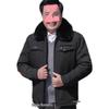 Men's Winter Cotton Jacket - Plush Lined, Ideal for Middle-Aged & Elderly