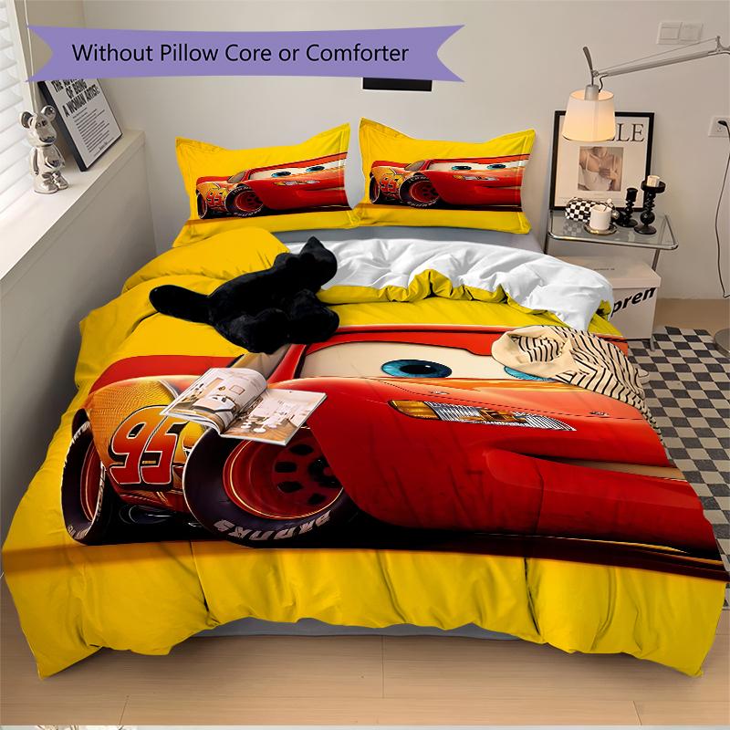 3Pcs Mcqueen'S Adventure Bedding Sets For All Sizes New 3D Printed Bed Cover Comforter Duvet Cover Pillowcase Bedroom Decoration