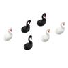 Fairy Garden Black White Swan Miniature Love Ducks Figurine Lover Birds Ornaments Animals Statue
