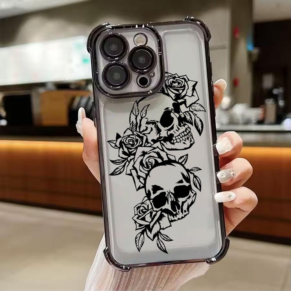 Skull Skeleton Bone Art Phone Case For Xiaomi 15T 14T 13 Pro 15 F8 Ultra Poco X7 F7 Pro 5G X3 X5 X6 F5 M7 Shockproof Clear Cover