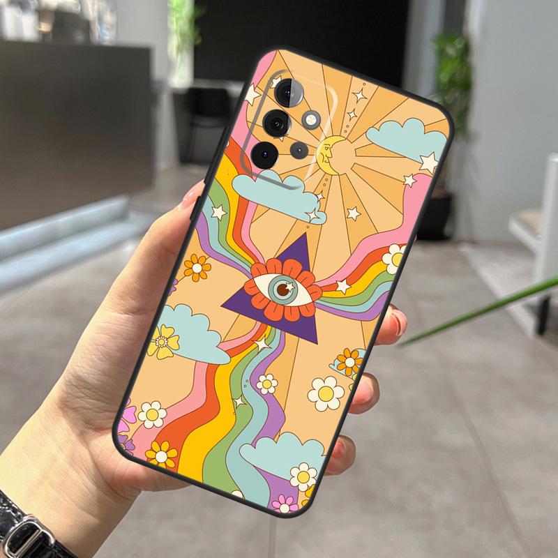 Ретро Groovy хиппи бохо радуга Чехол Для Samsung Galaxy A53 A33 A13 A14 A34 A54 A31 A51 A71 A12 A22 A32 A42 A52 A52S Чехол