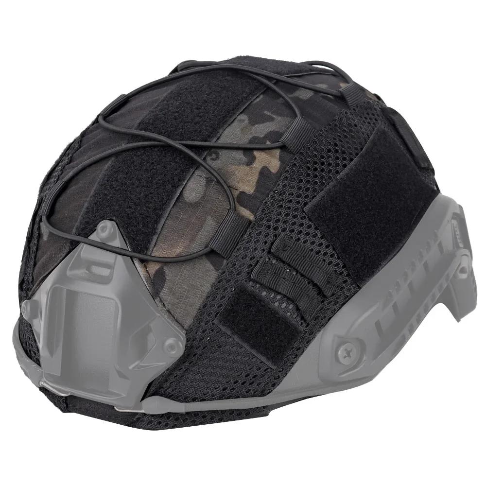 Тактический чехол для шлема с эластичным шнуром для шлема FAST Airsoft Paintball Wargame Gear CS MH PJ BJ Helmets Cover 15 цветов