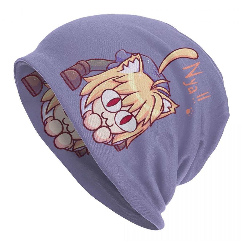 Забавная шапка-бини Neco Arc, унисекс, зимняя теплая шапка, женская вязаная шапка, уличная лыжная шапка Tsukihime, шапочки с черепами для девочек и кошек, шапки