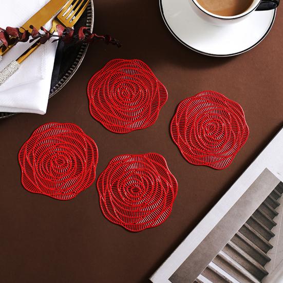 Круглые подставки из ПВХ, термостойкие настольные коврики, защитные подставки для столешницы, чашка