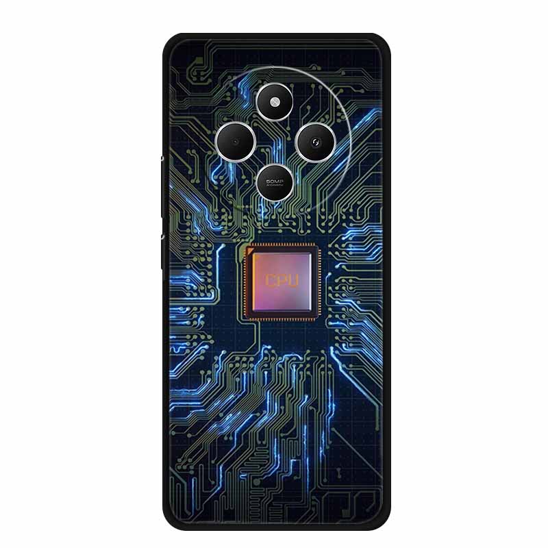 Phone Case For Xiaomi Redmi 14C Back Cover Case 14 C Black Silicone Soft Funda For Redmi 14C Case Redmi14C 6.88" Shockproof Bag
