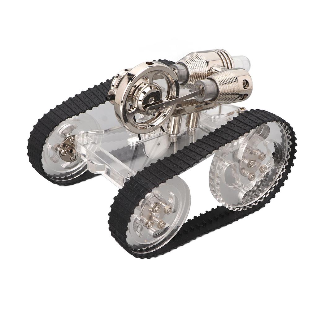 Stirling Engine Model Kit Novel Interesting Tank Car Shape Stirling Scientific Physical Model for Learning Props Gifts