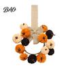 Harvest Theme Home Accents Thanksgiving Pumpkin Wreath, Artificial Velvet Ornament, Fall Hanging Teardrop Decorative Wreath for Wedding Swag