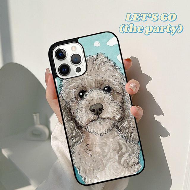 Осенний пудель Мультяшный чехол для телефона для iPhone 17 Air 16 16e 15 12 11 13 14 Pro Max Apple Plus Coque
