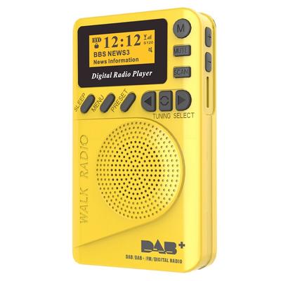 Мини-карманный цифровой радиоприемник DAB, FM-приемник RDS со светодиодным дисплеем, портативный MP3-плеер с поддержкой TF-карты, набор времени сна