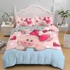 Cartoon Lovely Pig Bedding Set Boys Girls Twin Queen Size Duvet Cover Pillowcase Bed Kids Adult Home Textileextile