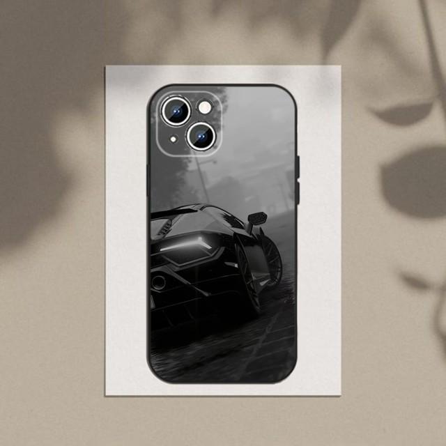 Крутой мужской спортивный чехол для телефона с автомобилем для Apple iPhone 15,14,13,12,11,XS,XR,X,8,7,Pro,Max,Plus,мини силиконовый черный чехол