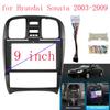 Car Radio Fascia Multimedia Player Head Unit Frame Kit Auto Stereo Dash Panel Cover Holder For Hyundai Sonata Fe 2003-2009