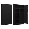 VidaXL Locker Cabinet Black 90x40x180 Cm Steel