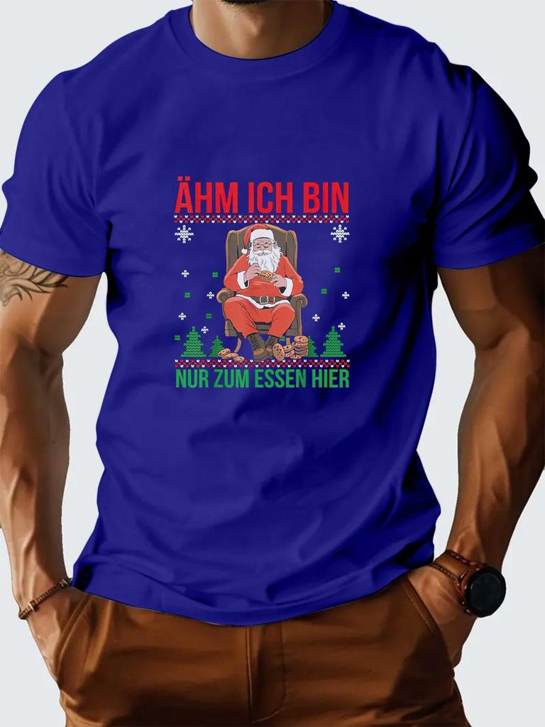 Ugly Christmas Sweater Santa TShirt 100 Cotton ONeck Short Sleeve Summer Casual Unisexs Tshirt Streetwear
