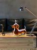 Whiskey Glass Bottle Dachshund Dog Shape Empty Liquor Bottle Decorative Decanter Animal Statue Wine Container