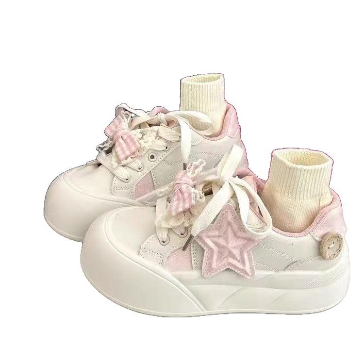 Original star platform bread shoes women's spring new niche versatile trend casual big head shoes girls shoes