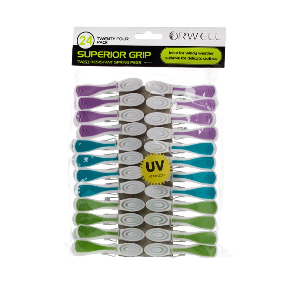 Orwell Superior Grip Spring Pegs 24pk