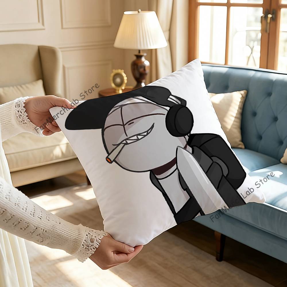 Anime HHank SSharkrobotS Pillowcase Pillowslip Cushion Plush Boys Girls Cartoon Anime Kawaii Decoration Kids Birthday Gifts
