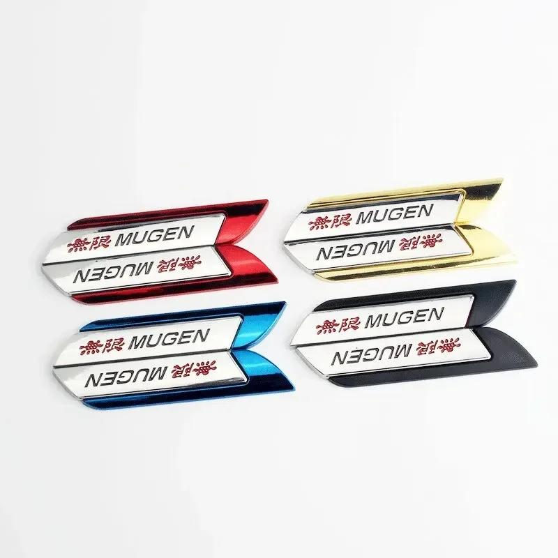 2pcs for Honda Mugen Car Side Fender Rear Emblem Sticker Sport Badge Accord Ciic H-RV Vezel Odyssey Jazz Amaze Accessories MG3