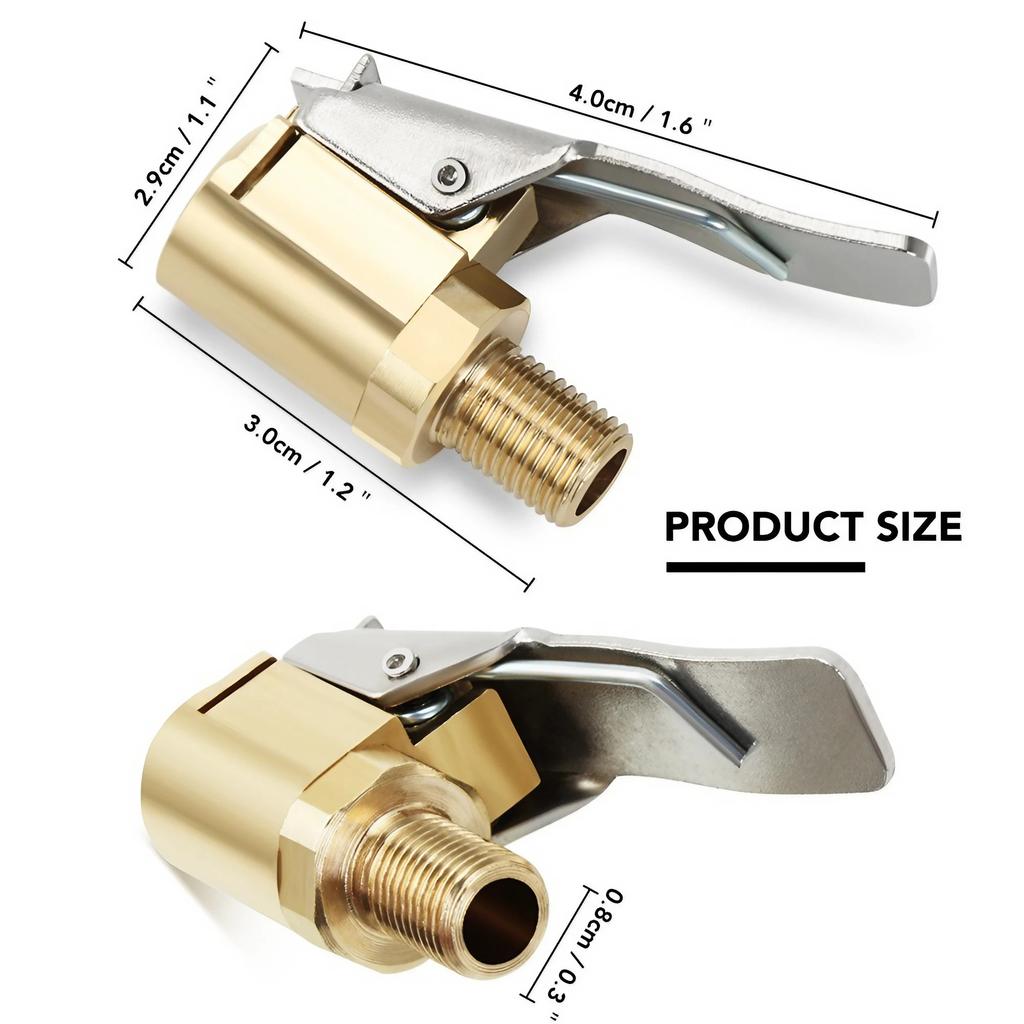 Автомобильный насос Инструмент для авторемонта Зажим клапана Зажим для патрона воздушного насоса Stonego Автомобиль Грузовик Шина Шина Накачка Шины Разъем клапана Автомобильный Открытый Латунь