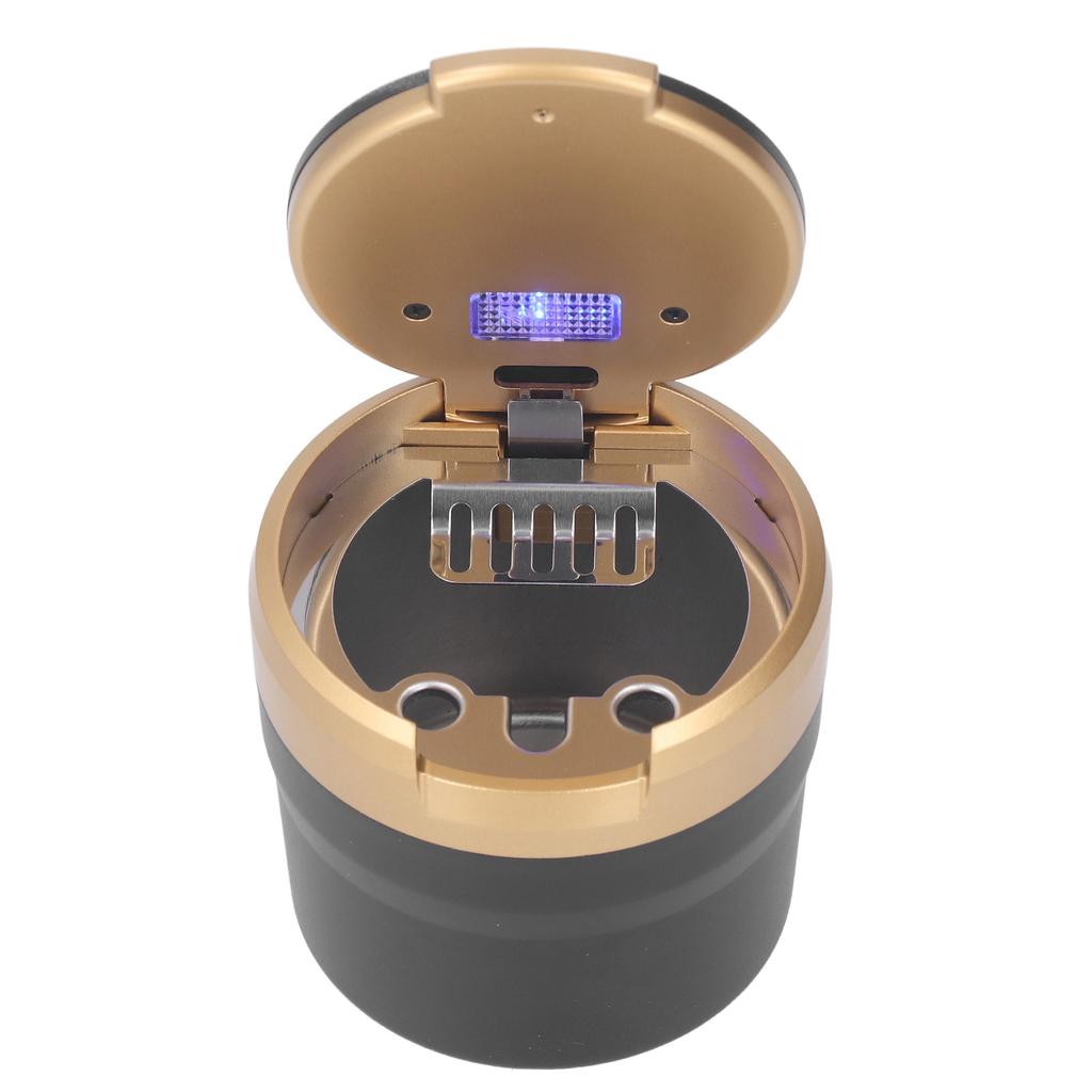 Car Ashtray with Cover LED Light Portable Vehicle Ashtray Smokeless Car Ashtray for Travel Outdoor