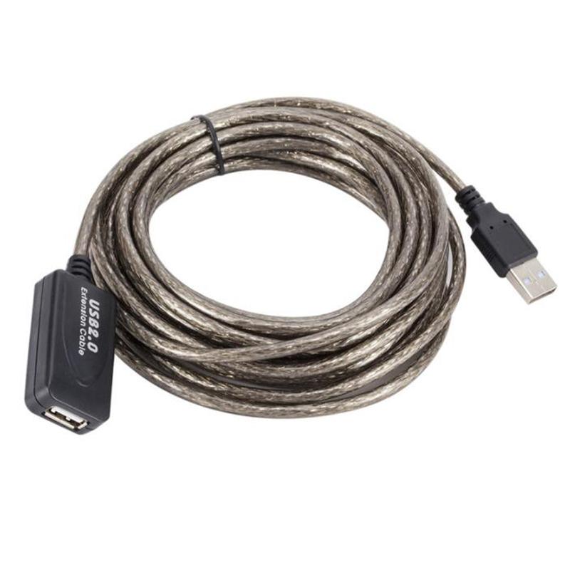 3M 5M 10M 15M 20M 25M 30M USB 2.0 Удлинительный кабель Папа-Мама Активный повторитель Удлинитель для беспроводной сетевой карты USB-адаптер Кабель