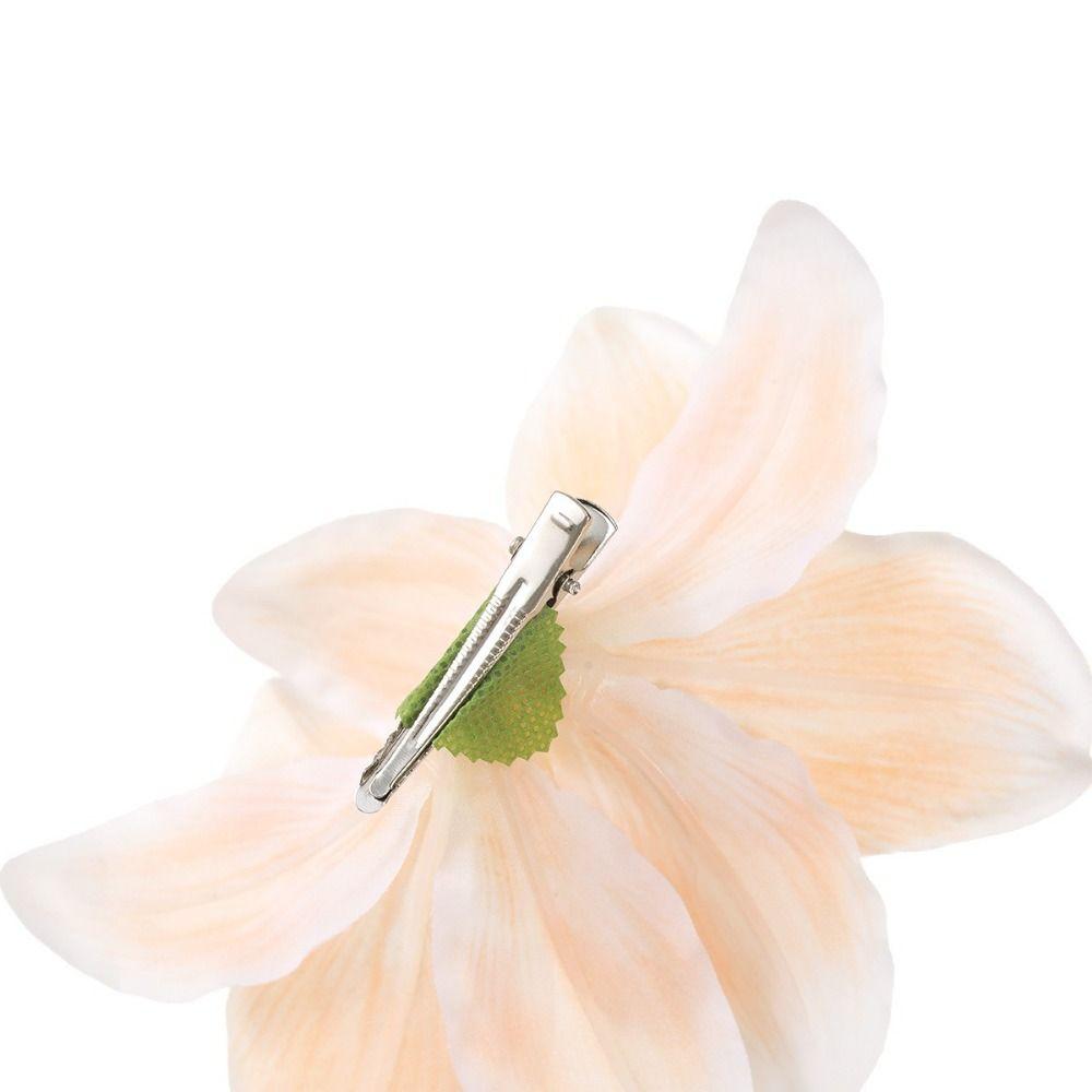Bohemian Style Lily Flower Hair Clip Double Flower Design Bridal Barrettes Fashion Accessory