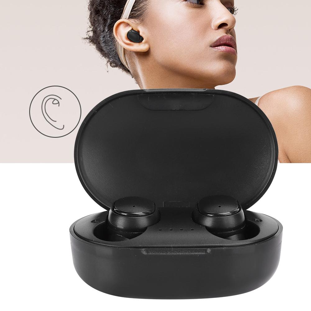 A6S True Wireless Earphones Stereo Earbuds Charging Case Mini Headphones Sport inEar Black for Redmi(Black )