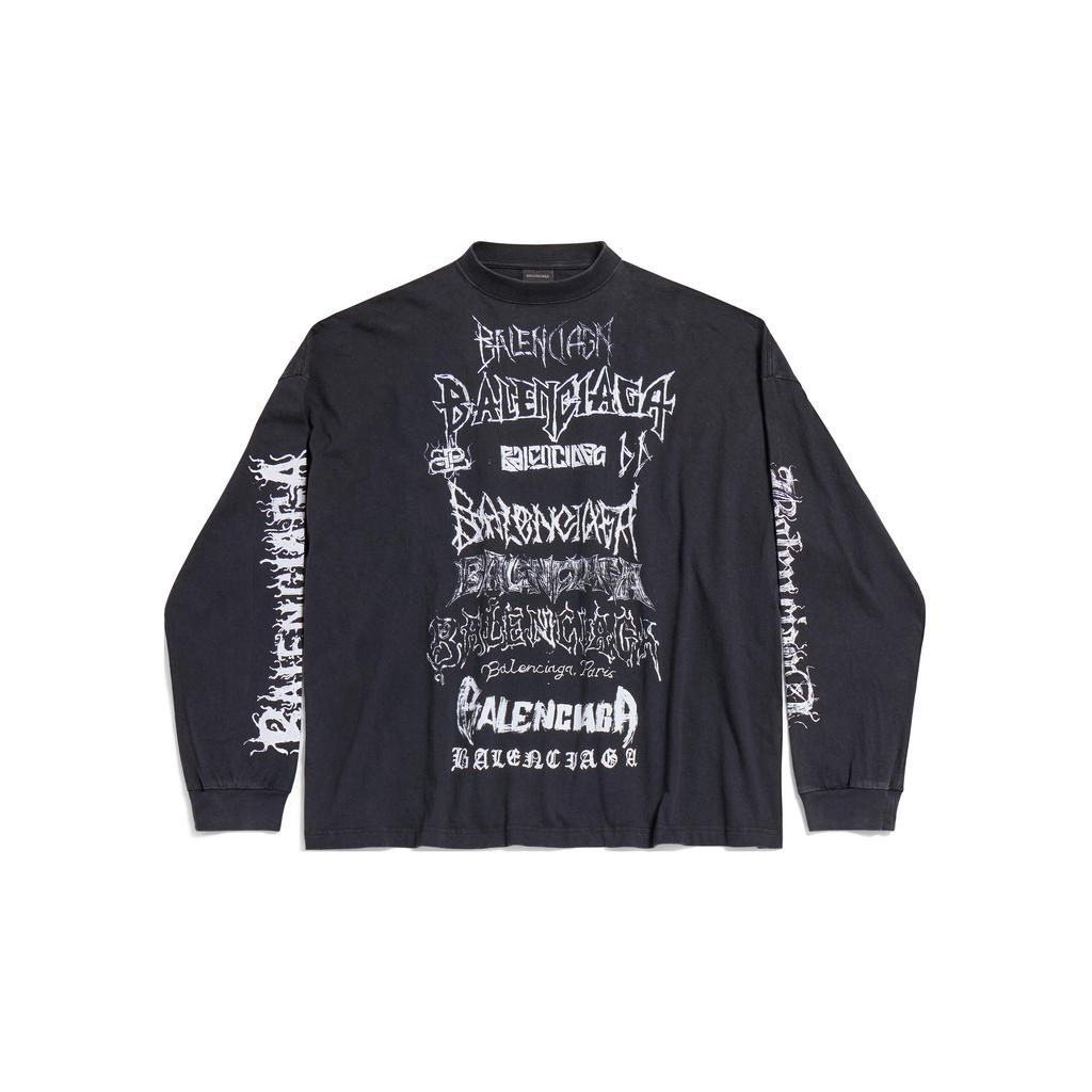Balenciaga Сделай сам Металлическая футболка с длинным рукавом Средняя посадка 699191TPVO31569