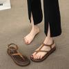 Fashion Hot Sale Shoes Female 2024 New One-word Belt Design Women's Thong Sandals Casual Fashion Gladiator Sandals Sandalias De Mujer