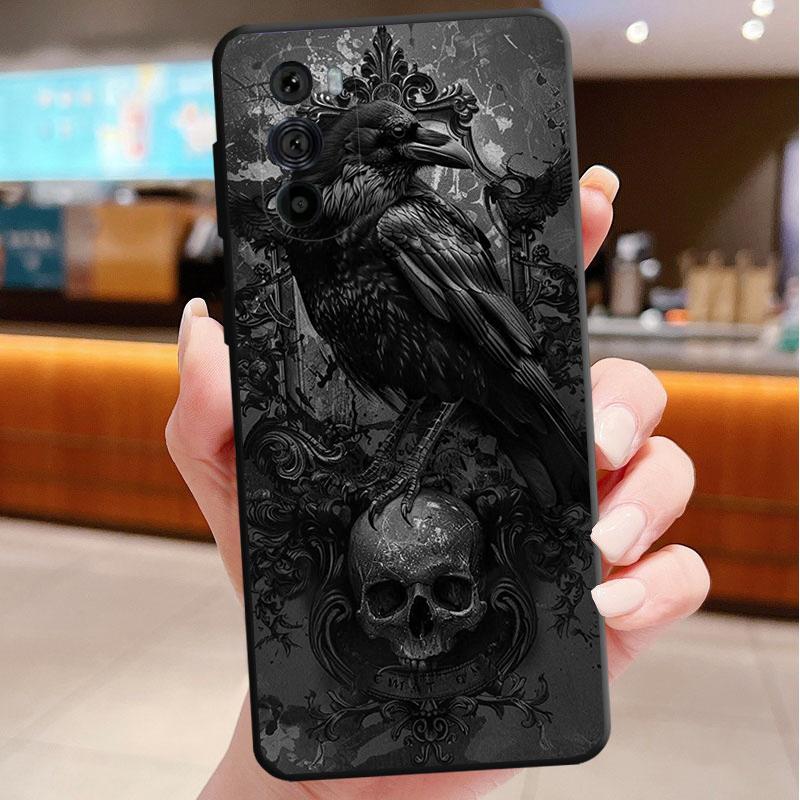 Skull Head Flower Art Phone Case For Motorola Edge 50 40 Pro 60 50 40 30 Ultra Neo Fusion Moto G Play G Stylus G Power G 2025