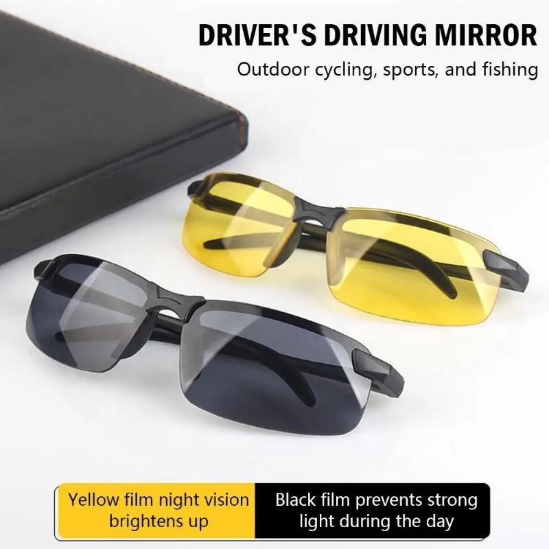 Yellow Night Vision Driving Glasses PC Ultralight Driver Mirror Women Men Night Vision Car Driving Glasses Outdoor Fashion Ornament Jewelry