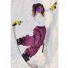 Ice Degree Yabuli Waterproof Ski Pants - Purple, Heavy-Duty, Wear-Resistant Outdoor Snowfield Sport Pants