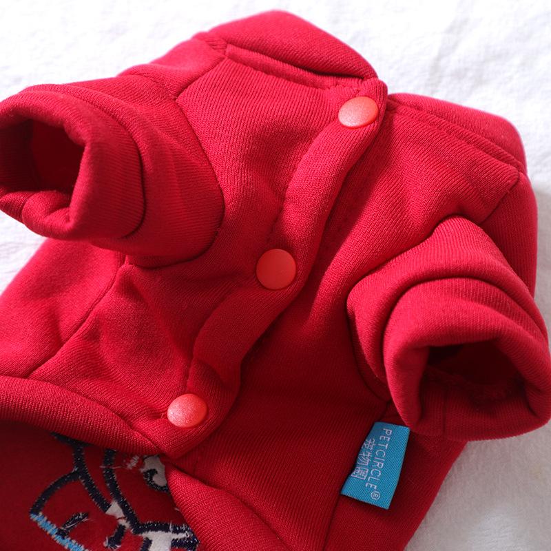 Spot Dog Fashion Trend Crew Neck Hatless Sweater Small Dog English Cartoon Embroidered Two-legged Clothing